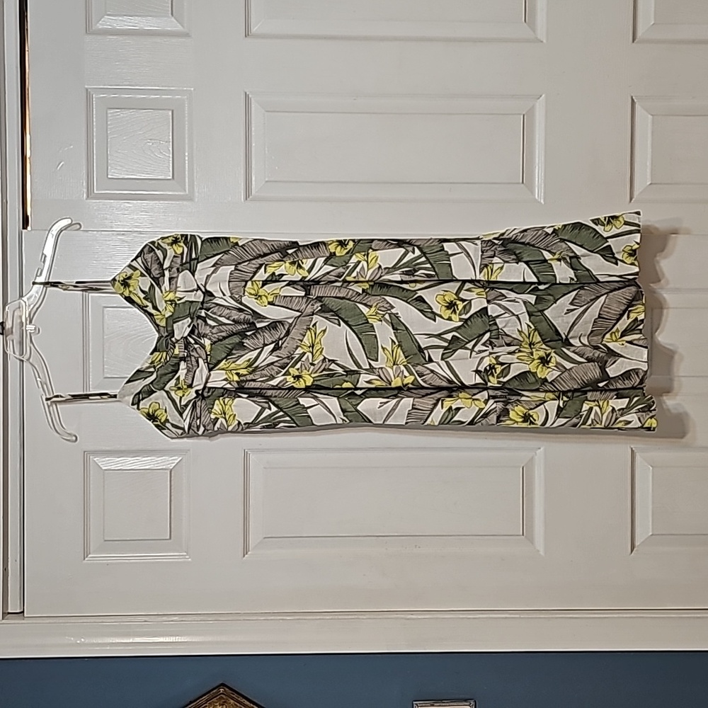Banana Republic Knotted Front Floral Design Strap Dress 14